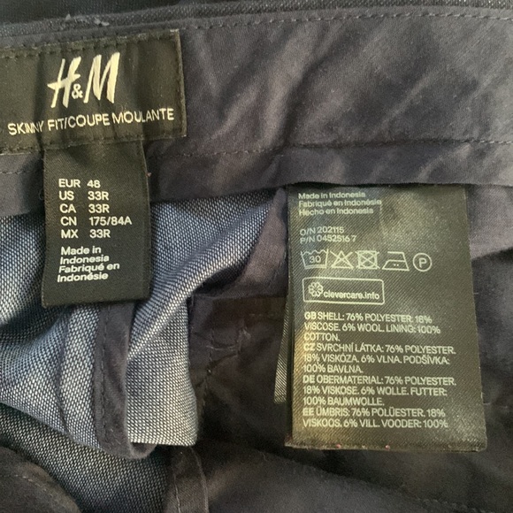 H&M Navy Skinny Fit Dress Pant - Picture 3 of 6
